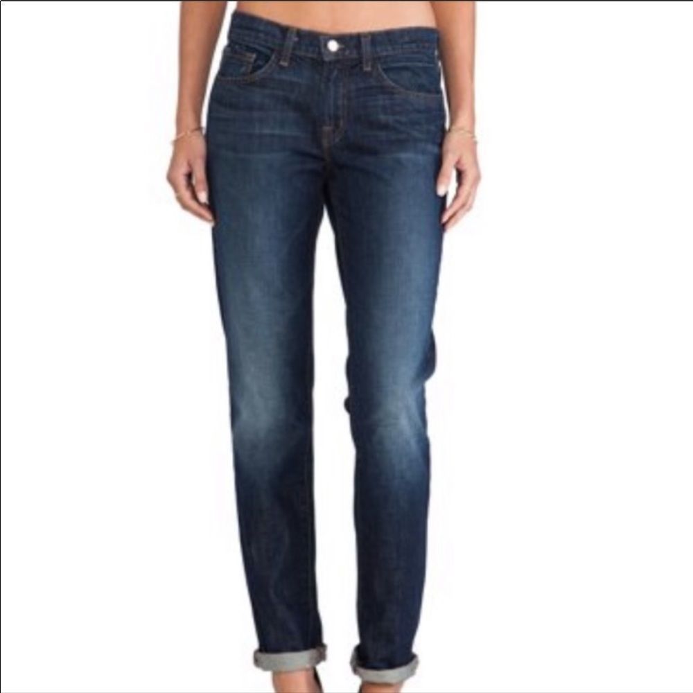 J BRAND Logan Hung Up Mid-rise Boyfriend size 24